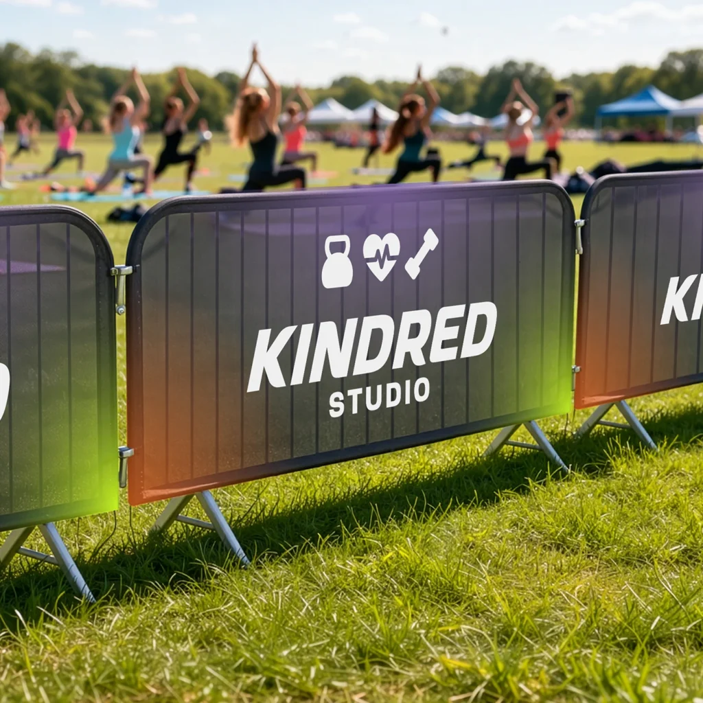 Crowd Barrier Covers Sporting Event