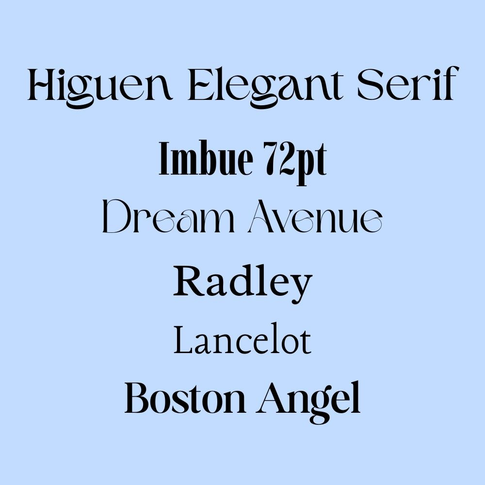 Elegant Canva fonts on a blue background.