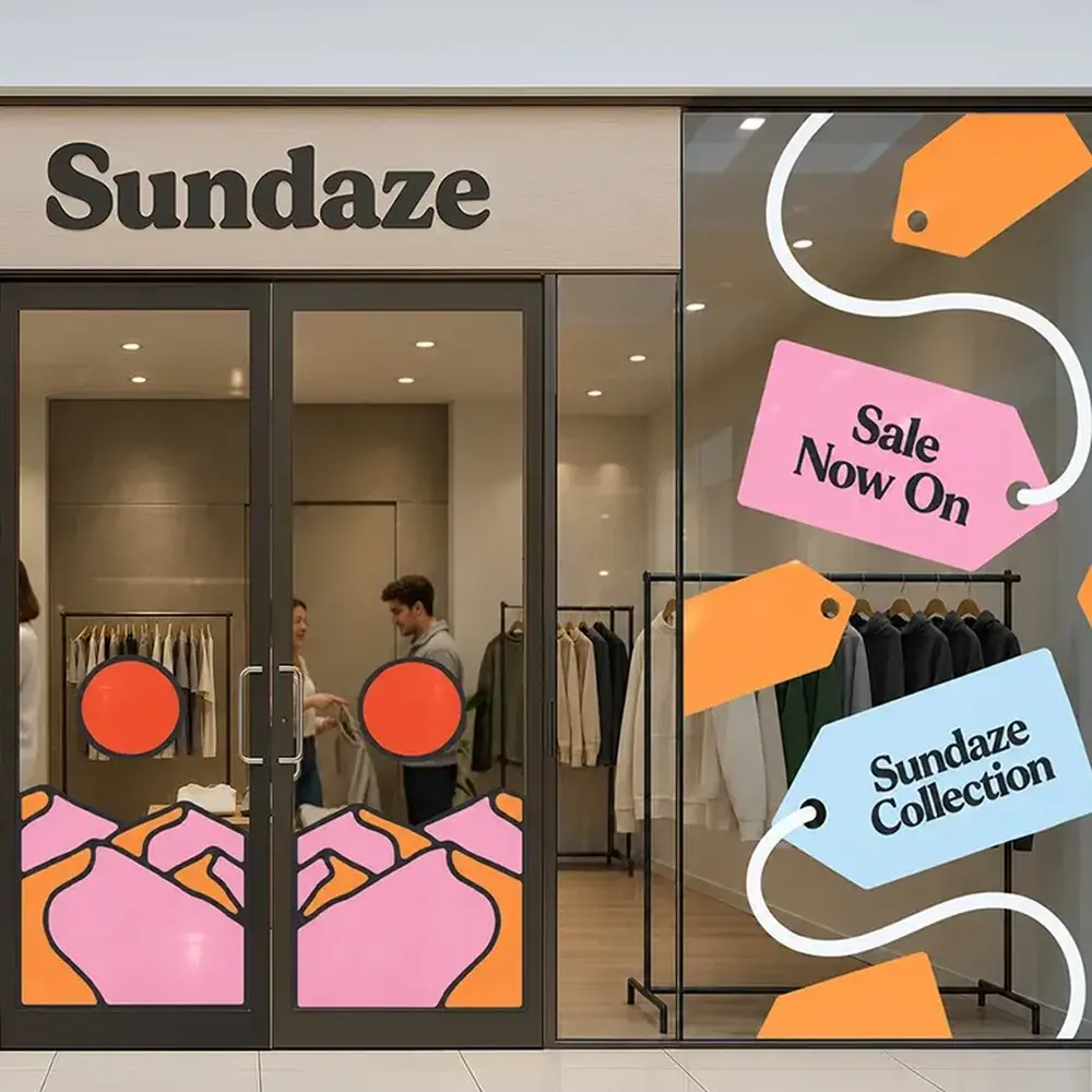 Retail Storefront Seasonal Sale Window Stickers