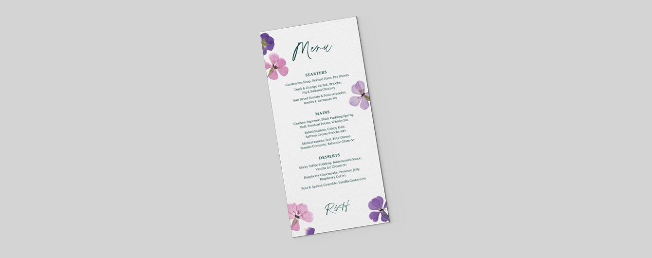 Wedding Menus
