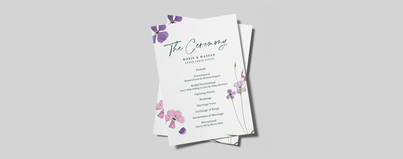 Wedding Ceremony Programs