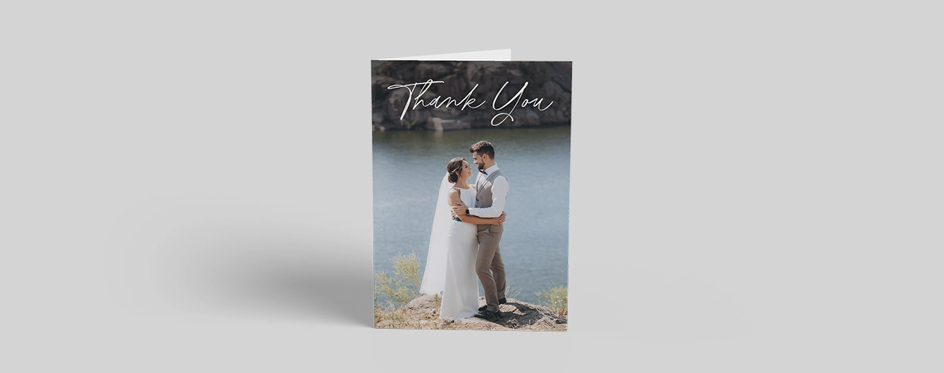 Folded Wedding Thank You Cards
