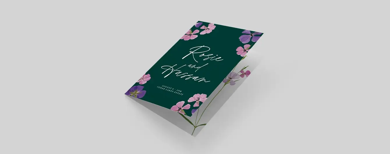 Folded Wedding Invitations