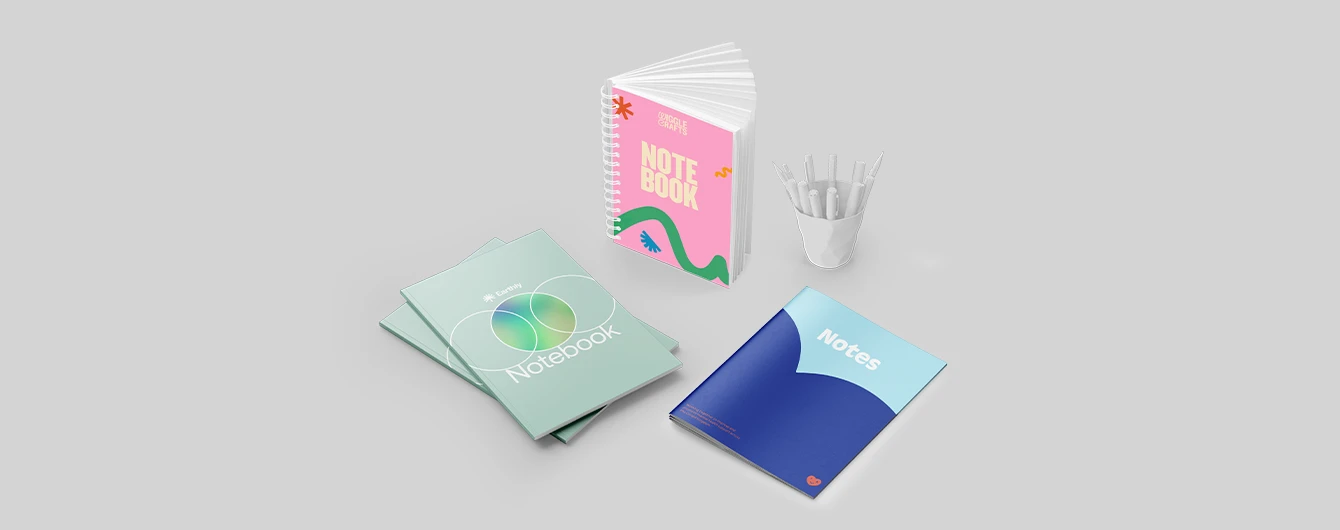 Saddle stitch, spiral bound, and perfect bound Notebooks at Printed.com
